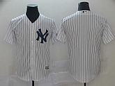 Yankees Blank White Cool Base Jersey,baseball caps,new era cap wholesale,wholesale hats